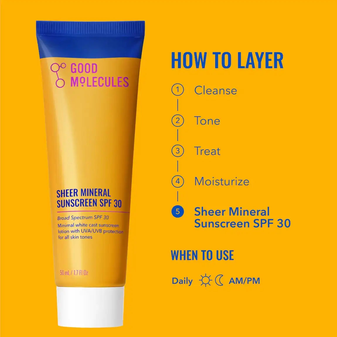 Good Molecules Sheer Mineral Sunscreen SPF 30 50ml