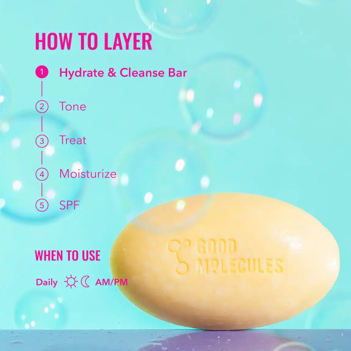 Good Molecules Hydrate & Cleanse Bar 1 Bar