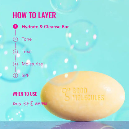 Good Molecules Hydrate & Cleanse Bar 1 Bar