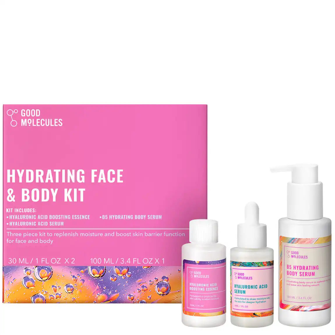 Good Molecules Hydrating Face & Body Kit