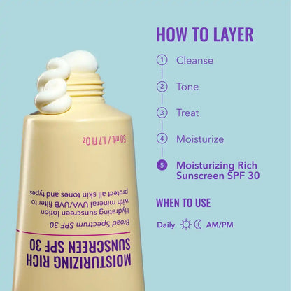 Good Molecules Moisturizing Rich Sunscreen SPF 30 50ml