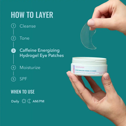 Good Molecules Caffeine Energizing Hydrogel Eye Patches 60ct