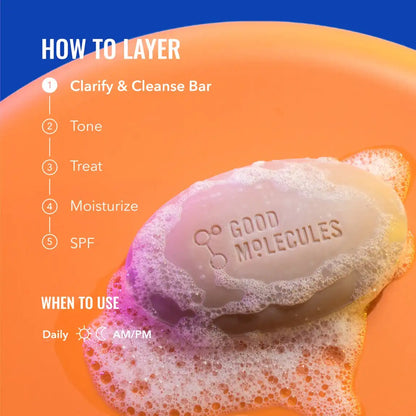 Good Molecules Clarify & Cleanse Bar 1 Bar