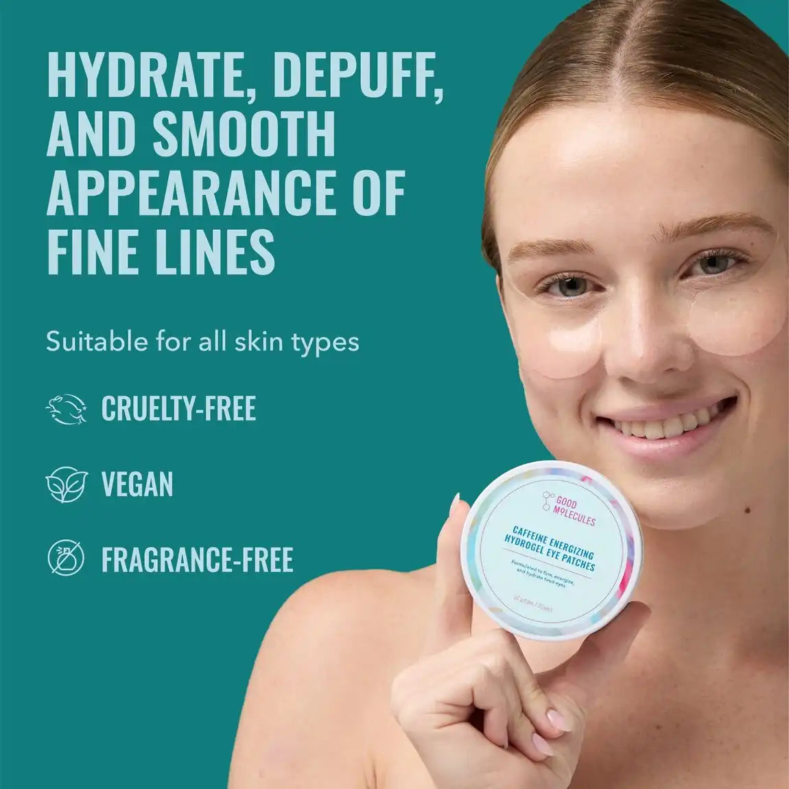 Good Molecules Caffeine Energizing Hydrogel Eye Patches 60ct