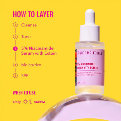Good Molecules 5% Niacinamide Serum with Ectoin 30ml
